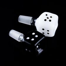 14mm male joint *Dice* Glass Hookah bong Bowl 1 Piece white or black picture