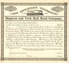Hanover and York Rail Road Co. - Stock Certificate - Railroad Stocks picture
