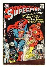 Superman #199 FR 1.0 1967 1st Superman vs Flash race picture