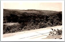Highway Mountain Roadway View Real Photo RPPC Postcard picture