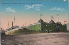 Postcard Merchants & Miners Ships and Dock Baltimore MD  picture