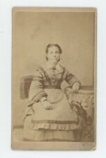 Antique CDV Circa 1870s  Lovely Older Woman Dress Sitting Graham Pittsburg, PA picture