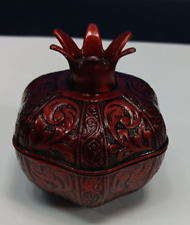 Vintage Pomegranate Metal Trinket Box ACAR ISO 9001 Turkey Embossed Pineapple picture