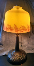 Antique Glass Shade Painted Table Lamp 15