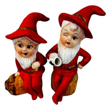 2 vtg elves moonshiners figures MCM elf Gnome picture