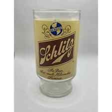 Vintage Schlitz Milwaukee Beer Glass Footed Bar Brewery Glassware picture