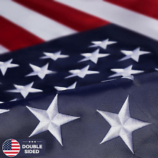 3X5 American Flag Double Side Heavy Duty Outdoor Durable Nylon Embroidered Stars picture