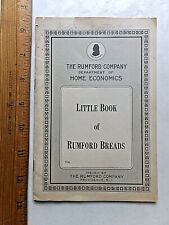 Little Book of Rumford Breads. ca.1930's?  Cook Booklet. 15 pages.  picture
