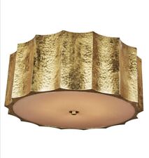 Aidan Gray Ceiling Light Flush Mount. Unique Gold Hammered Design. picture