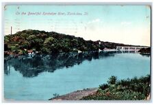 Kankakee Illinois IL Postcard On The Beautiful Kankakee Scenic View 1909 Antique picture