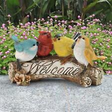 Quartet of Welcoming Chirps Animal Birds on a Branch Garden Welcome Sculpture picture