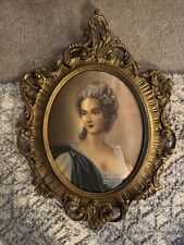 Vintage Victorian Ornate Frame W/ Victorian Lady Portrait Photo Art picture