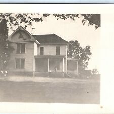 1900s House Home Residence Children RPPC Real Photo Postcard to Mrs Hoeness A12 picture