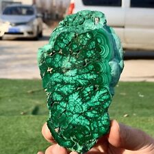 370G Natural Malachite transparent cluster coarse  mineral flaky sample picture