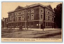 1911 Central Christian Church Exterior Building Wichita Kansas Vintage Postcard picture