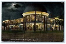 Put In Bay Ohio OH Postcard Colonial Amusement Building Night View c1910's picture