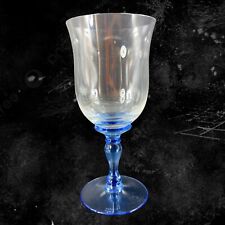 Marquis By Waterford Crystal Drinking Glass Goblet Blue Stem Clear Top Single picture