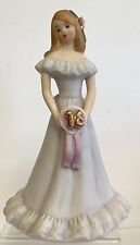 Vintage 1982 Enesco Growing Up Birthday Girls Figurine Age 16 picture