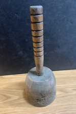 Antique Primative Wooden Mallet Masher Heavy at  2 + pounds 12 1/2