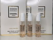 3x CHANEL COCO MADEMOISELLE L’EAU PRIVEE EAU POUR LA NUIT Perfume SAMPLE 1.5 ml picture