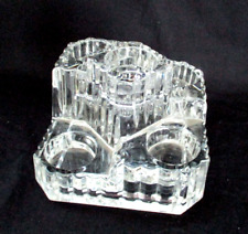 Partylite 24% Lead Crystal Castle 5 Tealight Candle Holder picture