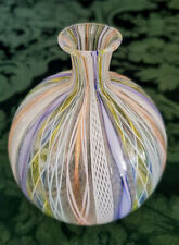Murano Unique Venini Fulvio Bianconi Arti Hand Blown Silver Ribbon Rare Vase picture