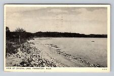 Frankfort MI-Michigan, Scenic View Crystal Lake, Antique Vintage c1934 Postcard picture