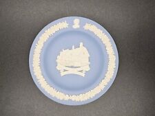 LIGHT BLUE WEDGWOOD JASPERWARE ANNE HATHAWAY COTTAGE UPON AVON PLATE SHAKESPEARE picture