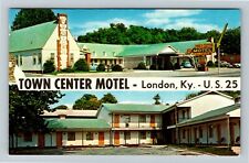 London KY-Kentucky Town Center Motel, Classic VW Bug Antique Vintage Postcard picture