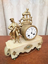 Antique French mantel clock. Original 18th-19th century picture