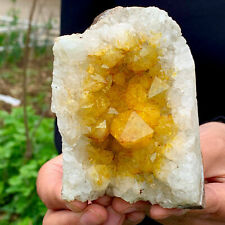 1.27 LB Citrine Druzy Cluster Orange Natural Sparkling Crystal Gemstone picture