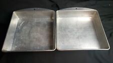2 Vintage Mirro Aluminum Baking Pans M-5009 9”x 9”x 2” Square Made in the USA picture