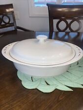 LONGABERGER POTTERY Classic Red COVERED Roasting/casserole BAKING DISH 3 Quarts picture