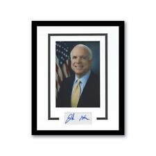 John McCain AUTOGRAPH Signed Photo Custom Matted 11x14 Framed Display ACOA LOA picture