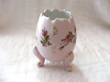 Vintage Napcoware Japan 3ft Pink Rose Cracked Egg Vase Scalloped Edge picture