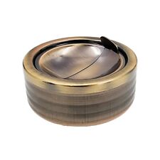 Grooved Bronze Smokeless Ashtray with Lid for Cigarettes Outdoor Outside Patio picture