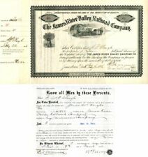 James River Valley Railroad Co. signed by Clough, Merriam and Livingston - Autog picture