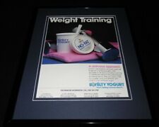 1990 Royelty No Fat Yogurt Framed 11x14 ORIGINAL Vintage Advertisement picture