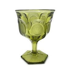 Fostoria Green Frosted 1887 Liberty Coin Stemmed 9oz Sherbet Dessert Glass picture