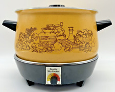 Vintage Montgomery Ward 4qt Decorated Aluminum Slo-Cooker Electric Vegetables picture
