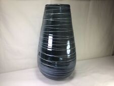 DD27 Vintage Antique Carlo Nason Murano White Spiral Style Art Glass Vase picture