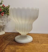 Vintage E. O. Brody Milk Glass Vase Planters Candy Dish Pedestal Base 8