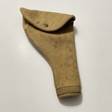 Canadian WW2 Khaki Webbing Revolver Holster with Canadian broad arrow dated 1944 picture