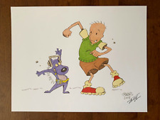 Doug Funnie & Porkchop 8.5x11 Art Print/Poster Nickelodeon Signed by Tom Travers picture