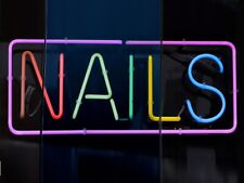 Nails Rectangle Neon Light Sign 24