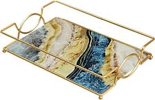 Vanity Tray Luxury Bathroom Counter Tray Glass Perfume Organizer Holder picture