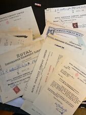 Vintage Royal  Insurance Company , Large Joblot Over Many Years , Birmingham picture