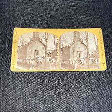 JA French Stereoview Card Photo Keene High School Croquet Ground Academy NH picture
