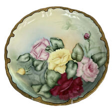 O P Co. Syracuse China Plate Clarkson Hand Painted Roses Gold Edge OOAK 11