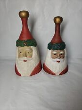 2 Vintage Santa Bell By Midwest Importers Pottery 6
